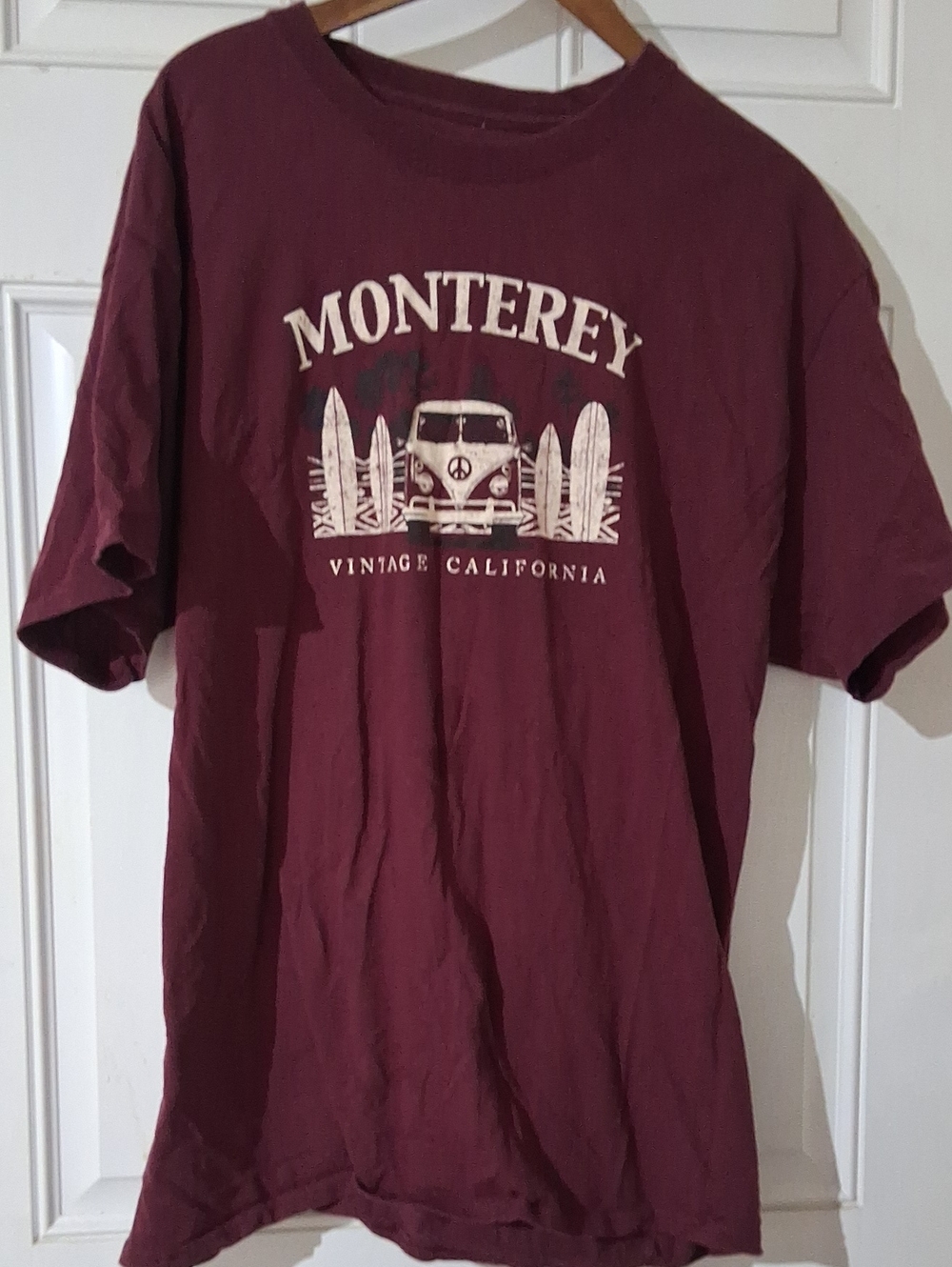 Monterey Vintage California Burgundy Graphic Tee